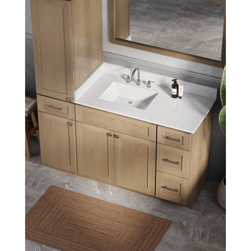 Ensemble de meuble-lavabo simple 57 po Disar, Chêne naturel