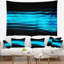 Tapisserie vagues à lumières fractales bleu vif-28498179