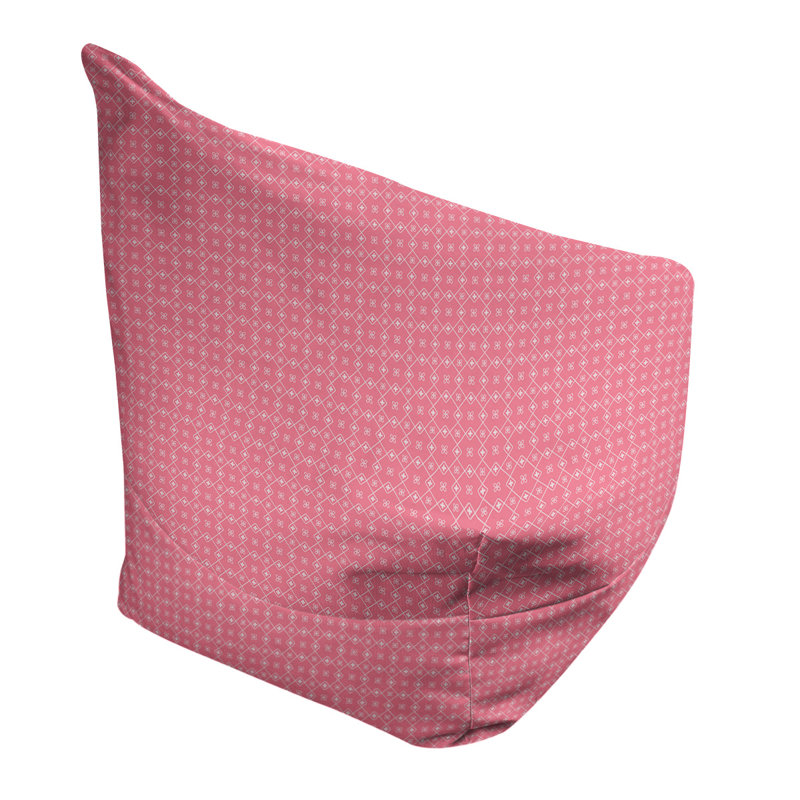 Sac de pois Kitterman, H 27 po x L 30 po x P 25 po, Housse de pouf, Rose / blanc