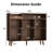 Meher 45" W Vinyl Record Storage Cabinet with Charging Station, Adjustable Open Shelves-389083691