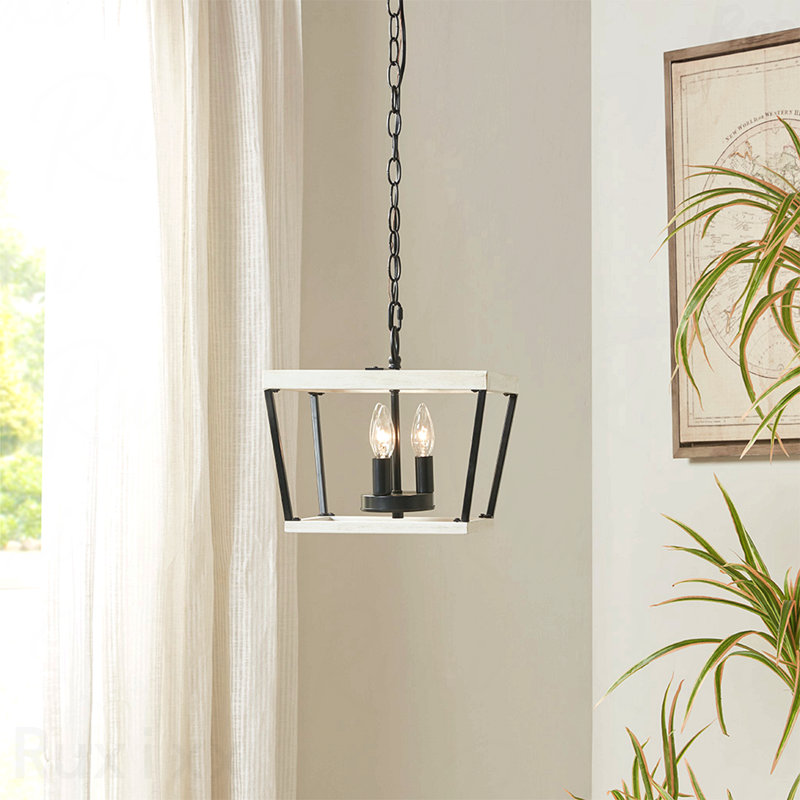 Luminaire suspendu en métal de style campagnard