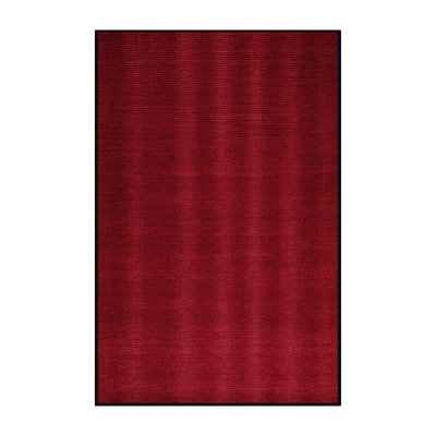 Tapis rouge uni lavable à la machine