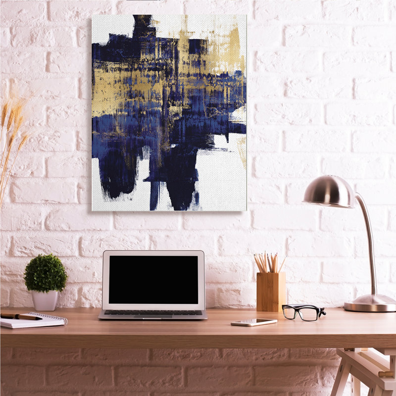 Art mural sur toile Mvers Blue, Toile tendue, H 48 po x l 36 po