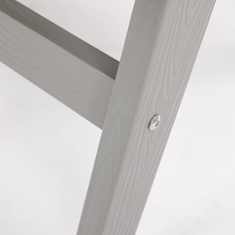 All-Season Light Gray Outdoor Lounge Chair: Sturdy HIPS Material Construction With 304 Stainless Steel Accessories – Weather-Resistant, Durable Design Ideal For Gardens, Patios, Poolside Areas & Year-Round Outdoor Relaxation Spaces, Low-Maintenance Seati
