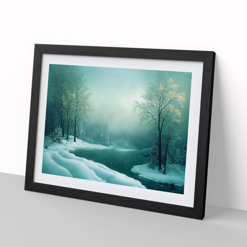 Sumptuous Winter Forest - Single Picture Frame Print, 25cm H x 34cm W x 2cm D, Black Framed
