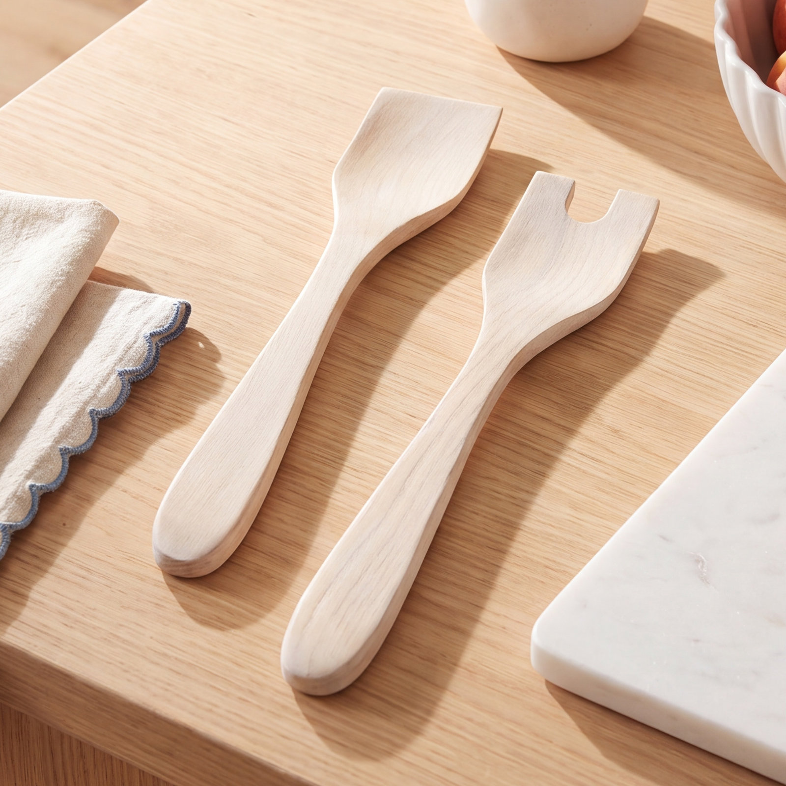 Salad Servers, White