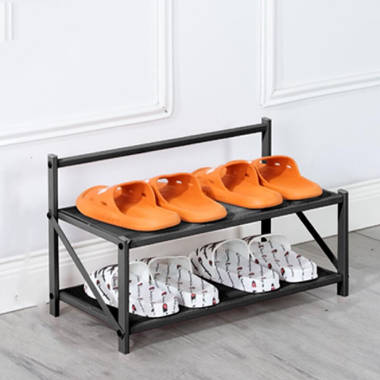 2 Tier Shoe Rack Black Metal Mesh - Brightroom™