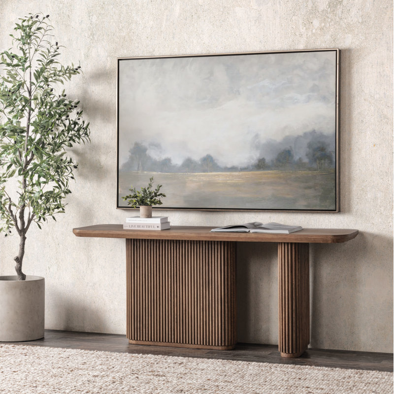 Vander 72'' W Solid Wood Console Table, Tawny Brown