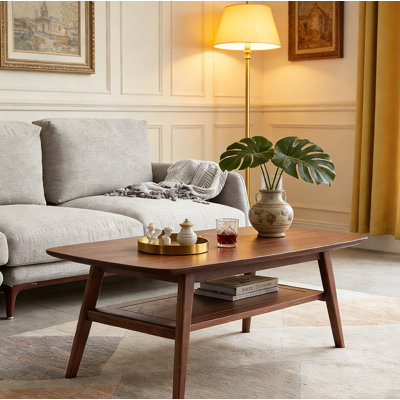 Solid wood 2-Tier Coffee Table