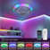 15" 7-Blade White Modern Ceiling Fan with Dimmable Color Changing LED and Remote Control