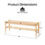 Banc en bois massif avec rangement pour chaussures Everill-394929899-351871839