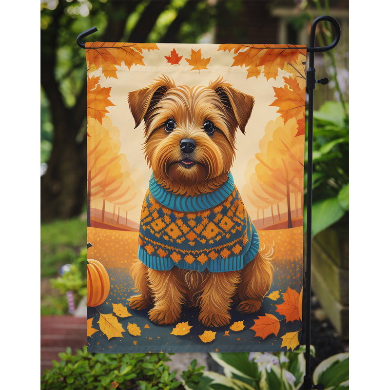 Norfolk Terrier Fall Garden Flag