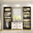 Closet System with Shoe Racks & Hanging Rods-1040279017