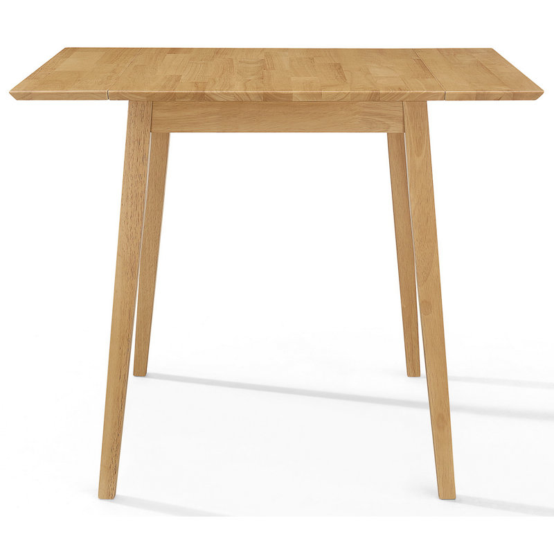 Ahwahnee 4 - Person Drop Leaf Rubberwood Solid Wood Dining Set, Light Oak, Light Oak/White