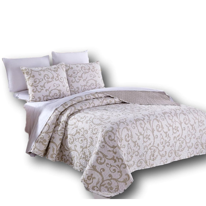 Farmhouse / Country Abstract Quilt, Queen Quilt + 2 Standard Pillowcases