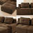 117" Boneless U-Shaped Modular Sectional Sofa with Ottoman, 3-Seater Corduroy Couch with Tufted Design, Deep Seating Cloud Sofa, No Assembly Required & Anti-Slip Base-2010594301