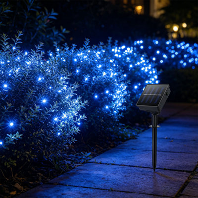 Solar string lights Red White And Blue Singlecolor Mixed Solar String Lights LED For Independence Day Decoration For Outdoor Use