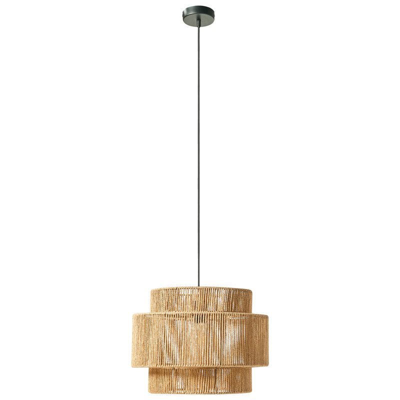 1 - Light Natural Drum Pendant