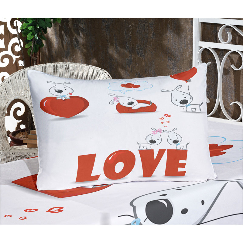 Drap-housse et coussin décoratif Ambesonne, Ensemble de draps pour très grand lit californien