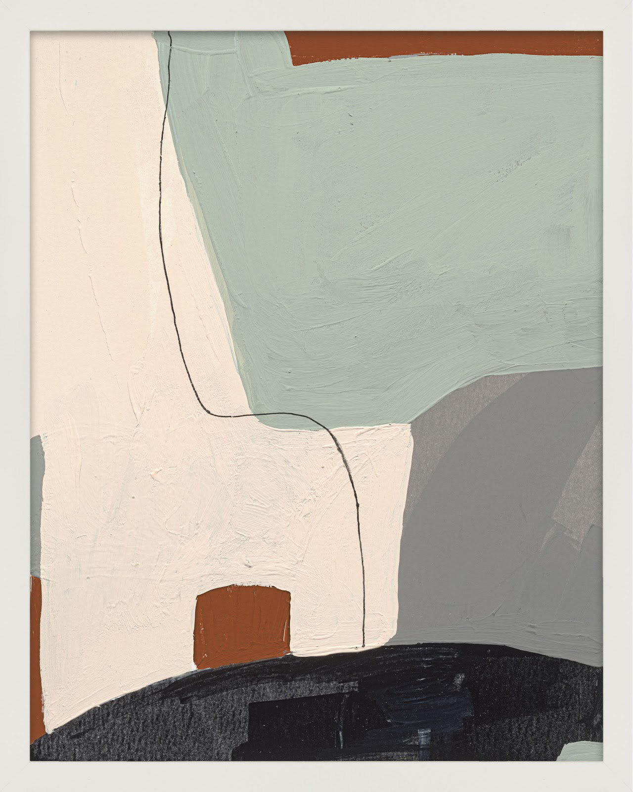 Dreamscape 3 Print by Andrea Stokes, 50" H x 40" W x 1.25" D, White Framed