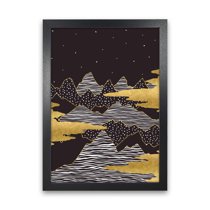 Stary Sky - Print on Canvas, Black Framed, 88cm H x 64cm W x 3cm D