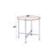 Table de bout en chêne blanc et chrome Brecon