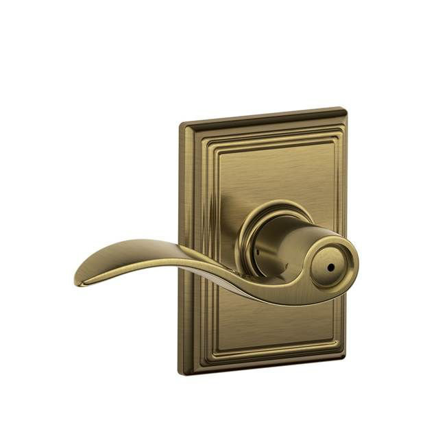 Accent Privacy Door Lever with Addison Rosette