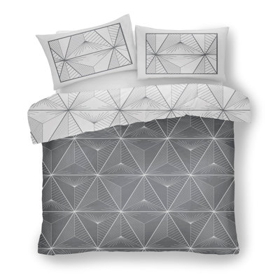 Mifflinville Cotton Blend, Polyester Geometric Shapes Duvet Cover Set with Pillowcases