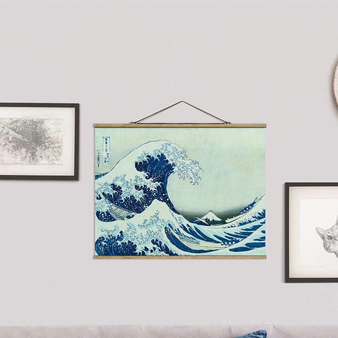 Stoffbild The Great Wave of Kanagawa von Katsushika Hokusai