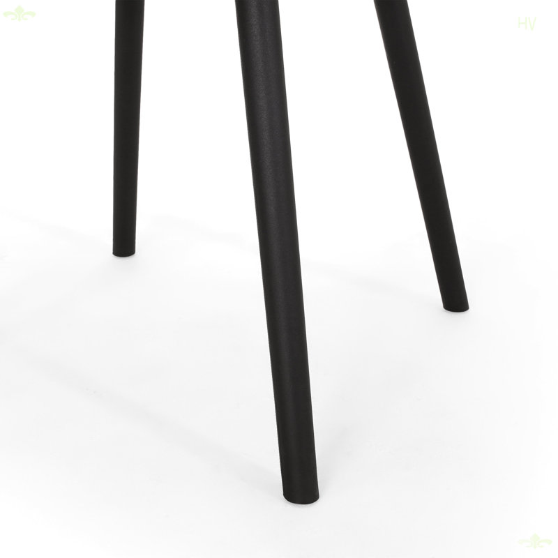 Chaise de salle à manger d'extérieur moderne, Noir, noir, noir, noir