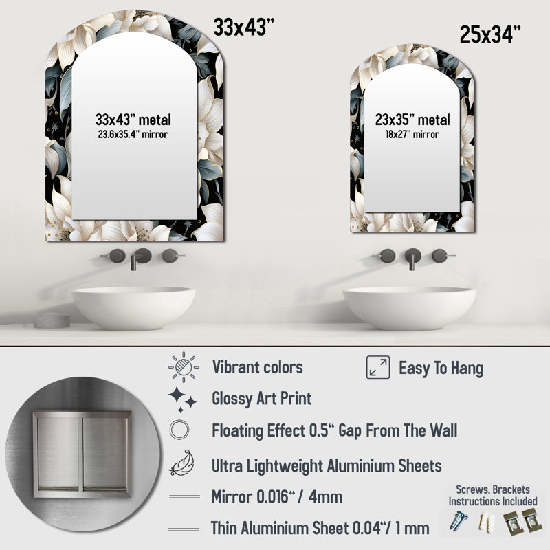 Miroir mural Exotic, 34 po x 25 po