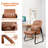CLATINA Big & Tall 500 lb. Guest Chair, PU Leather Office Reception Chairs with Sled Base, Desk Chair No Wheels for Waiting Room Conference Lobby Computer Living Room, Brown