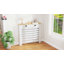 HOMCOM Radiator Cover with Drawer, Horizontal Slat, 111cm, White