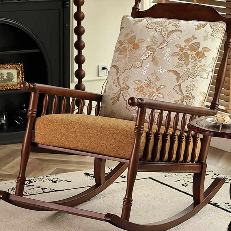Comfortable solid wood lounge chair, Brown