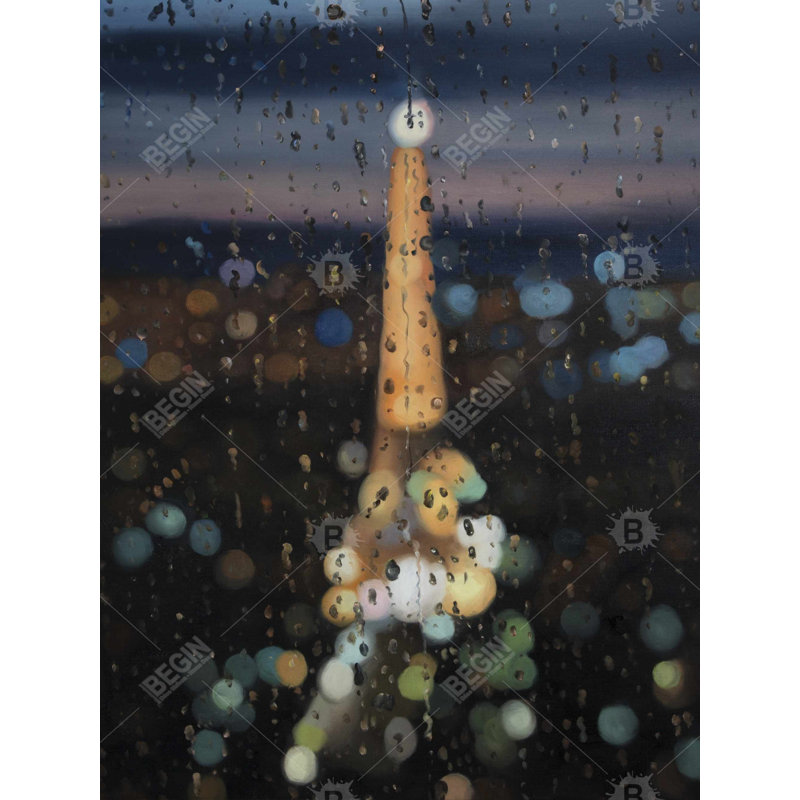 Paris in the rain - Bedroom Cities framed canvas for decor