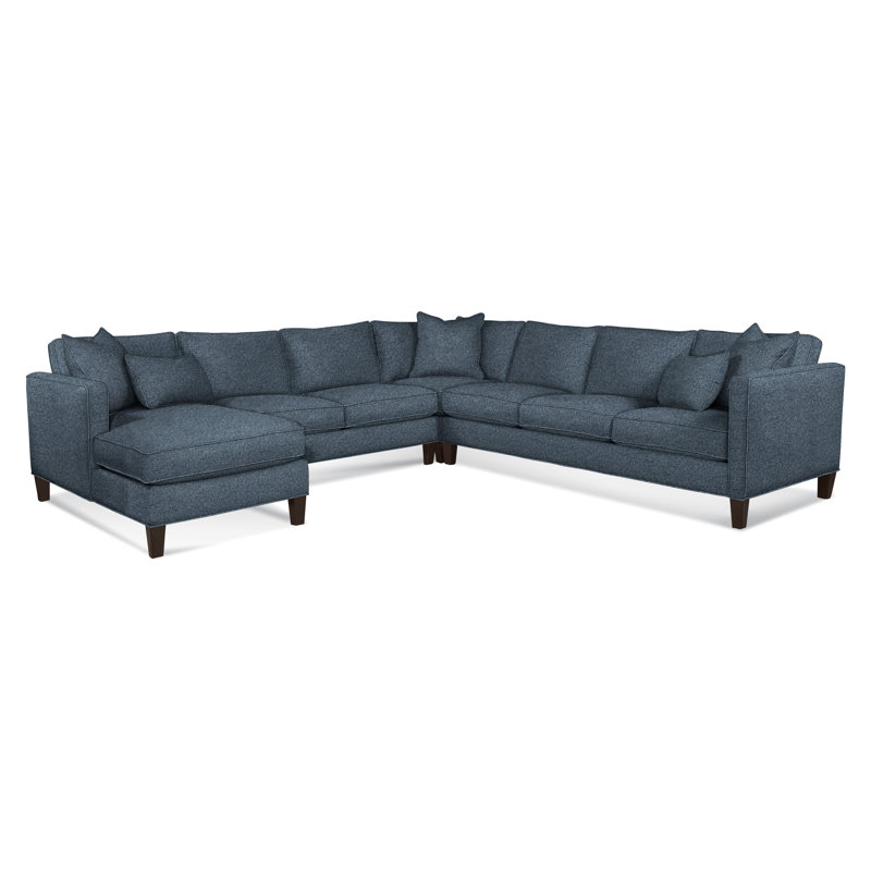 Upholstered Sectional, Java, Basic Blue; 0317-63, Left Hand Facing