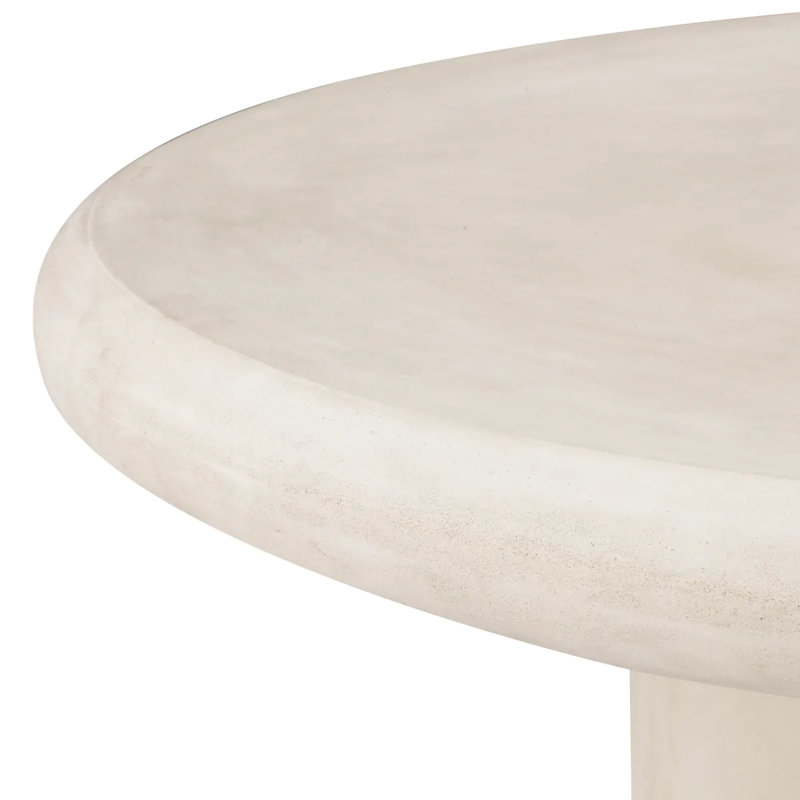 Erato Concrete Outdoor Coffee Table , 71.26'' in. W 39.37'' in. D, Cream