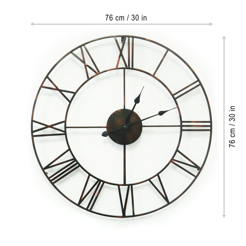 Gobles Iron Wall Clock, Black