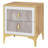 Nightstand With Storage Faux Marble Surface Accent Table With 2 Pull-out Drawers-1070398239