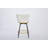 Set of 2 Counter Stools, 360° Swivel Upholstered Bar Stools with Metal Legs-434532631