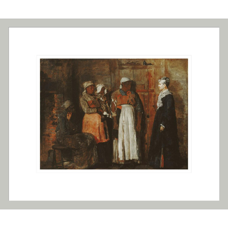 «A visit from the Old Mistress» par Winslow Homer, impression giclée encadrée, 13,75 po H x 16,44 po L