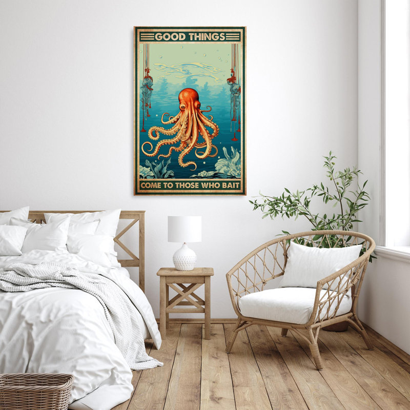 «Good Things Come To Ceux Qui Bait On», impression sur toile, H 36 po x l 24 po x P 1,25 po