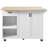 Wood Kitchen Island With Drop Leaf, Cabinet And Shelves-442256751