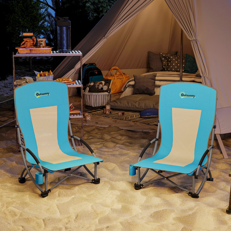 Folding Beach Chair, Blue