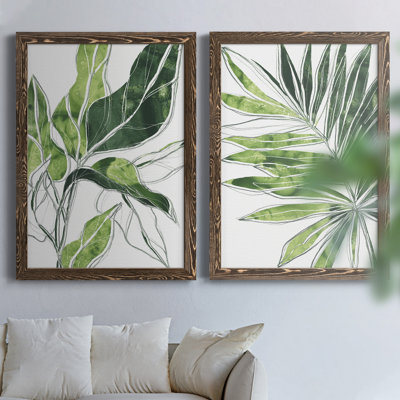 " Expressive Palm III " 2 - Pieces Painting Print