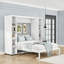 Grand lit escamotable avec armoires de rangement-1314557566