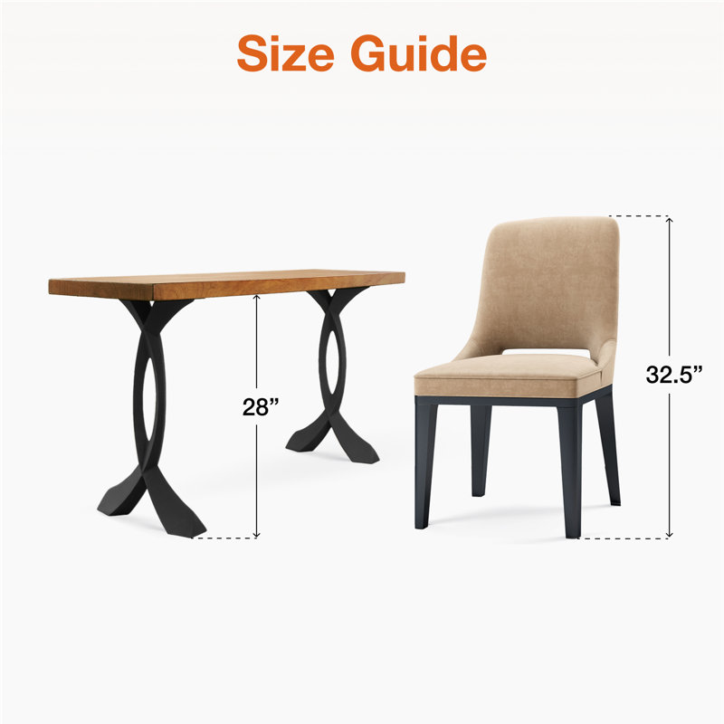 Curva Metal Console Table Legs
