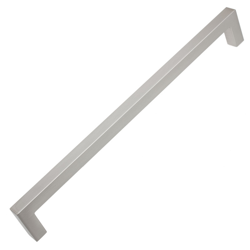 Kingston Collection Solid Square Bar Pull, Satin Nickel, 7 9/16"