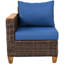 8 meubles d'extérieur avec chaises berçantes et pivotantes, table, coussins épais, bleu, meubles protégés: rangement, décoloration
