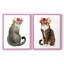 «Flower Crown Cats I», reproduction encadrée de qualité supérieure - prête à être accrochée - aucun clou requis - aucun clou requis-226594284-226594290